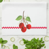 Kersen en keukenhanddoeken voor raciale raciën (Gevouwen)