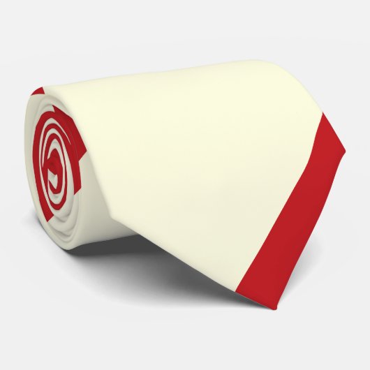 Kersen en kruidenband van crème stropdas (Opgerold)