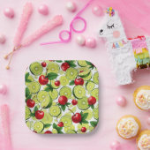 Kersen en limoenen Papier borden Papieren Bordje (Feest)