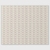 kersen- en lintpatroon gestreept cadeaupapier (Vlak)