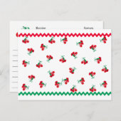 Kersen en Rac-inktkaartje Briefkaart (Voorkant / Achterkant)