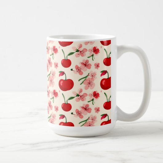 Kersen En Roze Bloesem Koffiemok (Rechts)