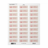 Kersen en strik kinderpersonalisatie etiket (Full Sheet)