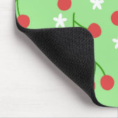 Kersen en witte bloemen Muismat (Hoek)