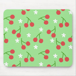Kersen en witte bloemen Muismat