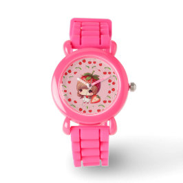 kersen fee roze en rood Horloge