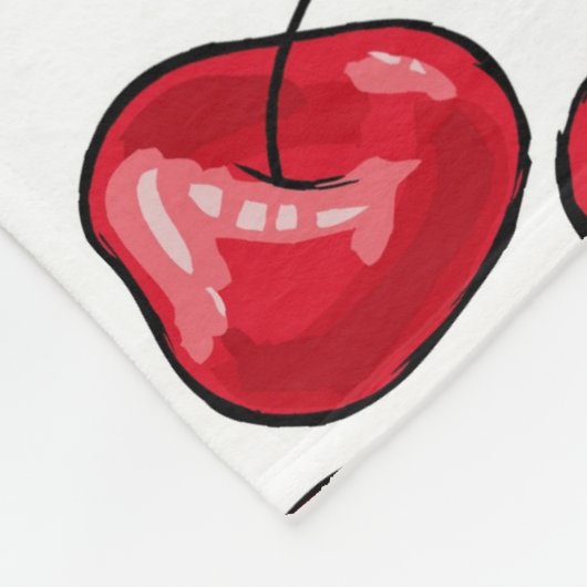 Kersen Fleece Deken (Hoek)