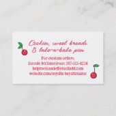 Kersen Fruit Baker Bakken visitekaartje (Achterkant)