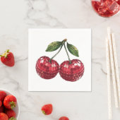 Kersen Fruit Disco Ball Groovy Retro Servet (Insitu)