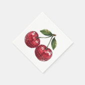 Kersen Fruit Disco Ball Groovy Retro Servet (Hoek)