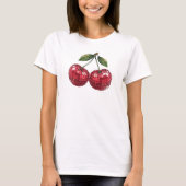 Kersen Fruit Disco Ball Groovy Retro T-shirt (Voorkant)