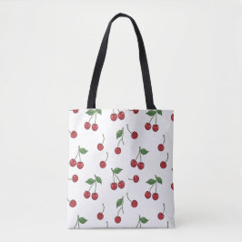 Kersen Fruit Herhalingspatroon Ontwerp Tote Bag