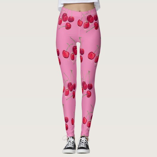 Kersen fruit natuurlijke zoete retro leggings (Voorkant)