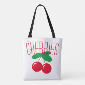Kersen Fruit Rood Wit Tote Bag (Achterkant)