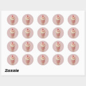  kersen gegarneerd milkshake ronde sticker (Vel)