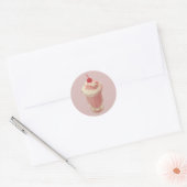  kersen gegarneerd milkshake ronde sticker (Envelop)