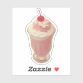  kersen gegarneerd milkshake sticker (Vel)