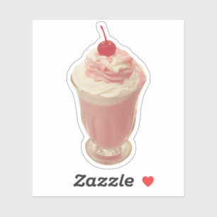 kersen gegarneerd milkshake sticker