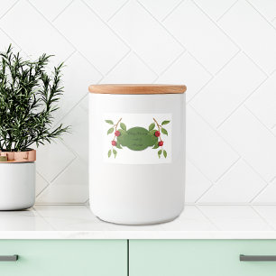 kersen gepersonaliseerd voedselcontainer etiket