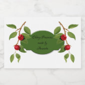 kersen gepersonaliseerd voedselcontainer etiket (Enkel label)