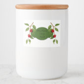 kersen gepersonaliseerd voedselcontainer etiket (Voorkant)