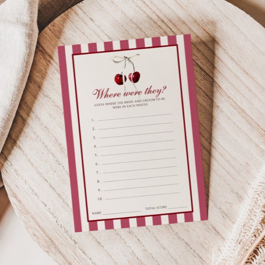 Kersen gestreept Vrijgezellenfeest waar ze Kaarten