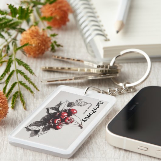 Kersen Gusto Poëzie Sleutelhanger (Voorkant Rechts)