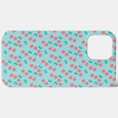 Kersen Handgeschilderd Aquarel Roze Teal        Case-Mate iPhone Case (Achterkant (horizontaal))