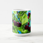 Kersen hangend aan takken Cherry Red Green Koffiemok (Center)
