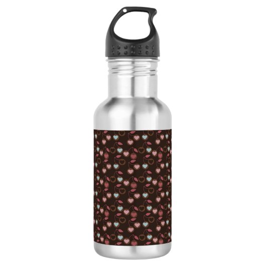 kersen hart bruin waterfles (Voorkant)