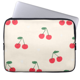 Kersen Harten voor tienermeisjes Laptop Sleeve