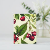  kersen illustratie Briefkaart (Staand voorkant)