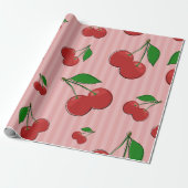 Kersen Illustratie Cadeaupapier (Uitgerold)