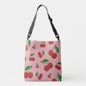 Kersen Illustratie Crossbody Tas (Achterkant)