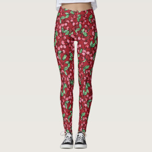 Kersen Illustratie Kersen Rood Liefde Leggings