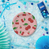 Kersen Illustratie Papieren Bordje (Feest)