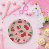 Kersen Illustratie Papieren Bordje (Feest)