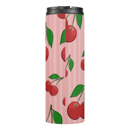 Kersen Illustratie Thermosbeker (Achterkant)