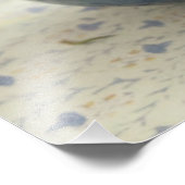 Kersen in een blauwe kom foto afdruk (Hoek)