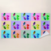 Kersen in Pop Art Style Strandlaken (Voorkant)