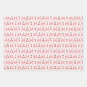 Kersen Inpakpapier, Roze Strikken Cadeauverpakking Inpakpapier Vel (Voorkant)
