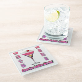 Kersen Jubilee Martini Cocktail Recept Kunst Glazen Onderzetter