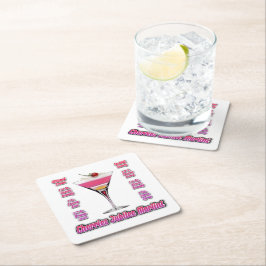 Kersen Jubilee Martini Cocktail Recept Kunst Kartonnen Onderzetters