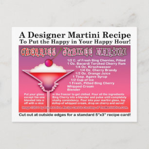 Kersen Jubilee Martini Recept Briefkaart