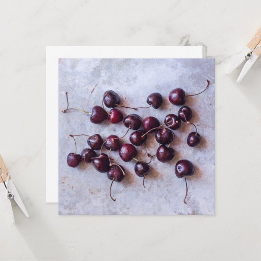 Kersen Kaart (Voorkant / Achterkant in situ)