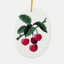  kersen keramisch ornament