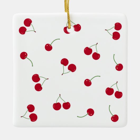 Kersen Keramisch Ornament (Voorkant)