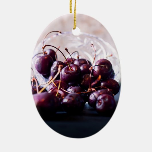 Kersen Keramisch Ornament (Achterkant)