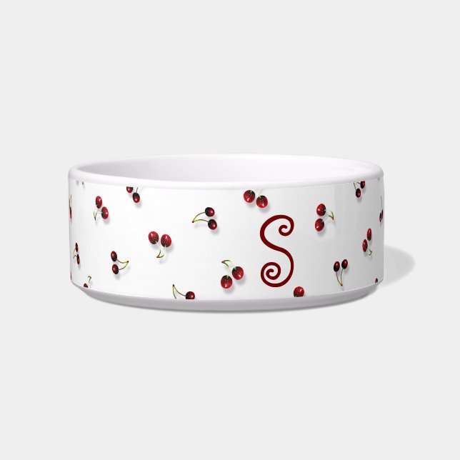 Kersen Keramische Pet Bowl Voerbakje (Voorkant)