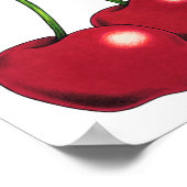 "Kersen" — Kersen op een Poster voor wijnontwerp (Hoek)